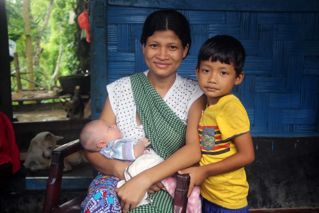 Khasi woman and her childs